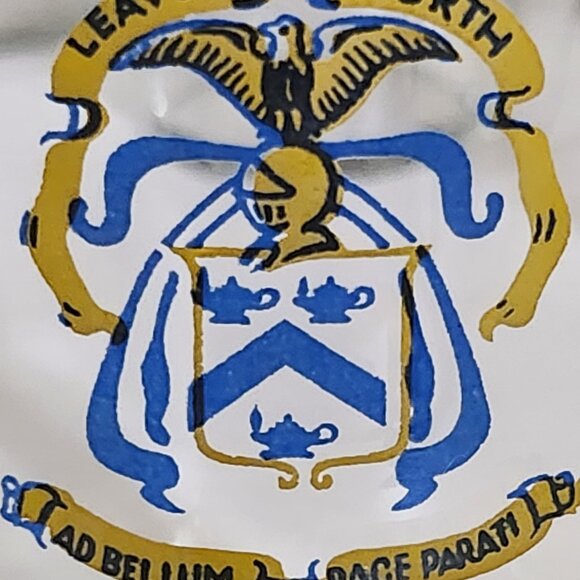 Vintage U.S. Army Fort Leavenworth KS Drinking Glasses. Set 7 - Picture 2 of 10